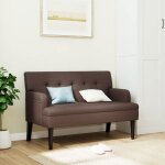 Economique banc - banquette - bonnie - avec dossier marron 112x655x75 cm similicuir euxt761198