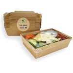 Ecopicnic 100 lunchbox kraft 1200?ml avec couvercle boîtes alimentaires jetables pour repas salades gâteaux ... Ecopicnic 100 lunchbox kraft 1200?ml avec couvercle boîtes alimentaires jetables pour repas salades gâteaux ...