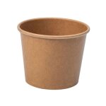 Ecopicnic 50 gobelets jetables 350?ml kraft pour glaces soupes desserts salades apritifs bols alimentaires ...