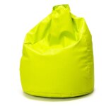 Ecopuf pouf poire mini sako cuir �cologique - 80 x 50 cm - citron vert
