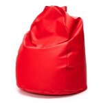 Ecopuf pouf poire mini sako cuir �cologique - 80 x 50 cm - rouge