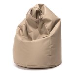 Ecopuf pouf poire mini sako polyester - 80 x 50 cm - beige