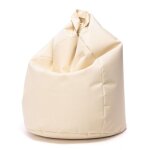 Ecopuf pouf poire mini sako polyester - 80 x 50 cm - crmeux