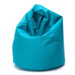 Ecopuf pouf poire mini sako polyester - 80 x 50 cm - turquoise