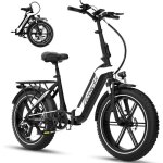 Ecorush eco r2 v�lo �lectrique pliable - pneus 20�40 pouces - batterie de 48v 499. 2wh - 7 vitesses - ...