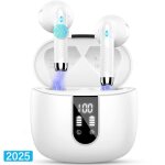 �couteurs bluetooth 5. 4 sans fil 2025 4 mics enc & hifi st�r�o 40h �cran led ip7 �tanche oreillettes ...