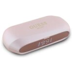 couteurs bluetooth tws + tui de chargement (rose) logo imprim mtallique allong guess