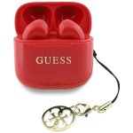 �couteurs bluetooth tws guess effet brillant avec logo et breloque classiques imprim�s (rouge)