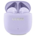 couteurs bluetooth tws guess avec logo imprim classique et tui de chargement (violet)