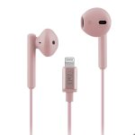 Ecouteurs filaires - tnb - curv - connecteur lightning - compatible iphone / ipad - rose