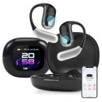 Ecouteur traducteur instantan� avec 150 + langues bluetooth 5. 4 �cran tactile lcd ai oreillette traduction ...