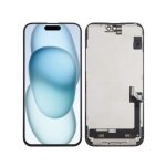 Ecran complet vitre tactile pour iphone 15 noir ltps