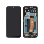Ecran lcd & vitre tactile noir assembls sur chssis pour samsung galaxy a14 4g (a145f)