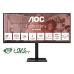�cran pc - aoc - cu34e4cv - 3440 x 1440 - lcd - va