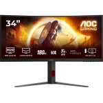 Ecran pc gamer incurv� - aoc - 34 - wqhd - 180hz - dalle fast va - 05ms - r�glable en hauteur - cu34g4 ...