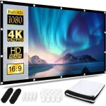 cran projection 100 pliable extrieur - 16:9 hd double face anti - plis pour cinma ftes et vnements ...