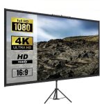 �cran de projection 80 pouces avec tr�pied - �cran pliable 16:9 portable pour projecteur - beamer - 4k ...