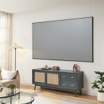 cran de projection mural vkhoga 100 pouces full hd 4k 8k hdr gris