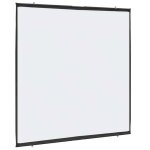 �cran de projection mural - vidaxl - 89 - 1:1 - blanc mat - polyester - 167x165 cm - suspension murale ...