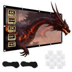 �cran de projection portable - maclean - 150 - polyester - bord noir 25 mm - angle de vision 179�