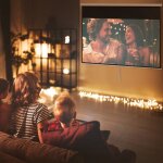 �cran de projection tv et home cinema de 120 pouces vid�o projecteur 16:9 4k hd fixation mural ou plafond ...