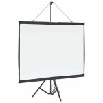 cran de projection - vidaxl - 72 pouces - trpied - blanc - format 4:3