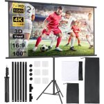 cran de projectionportable ecran videoprojecteur 100 pouces 16:9 hdavec support trpied rglableecran ...