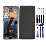 Ecran pour samsung galaxy s20 sm - g980 sm - g980f sm - g980f / ds chssis noir - lcd / noir / avec kit ...