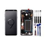 Ecran pour samsung s9 g960 lcd + chassis noir + outils + adhesif