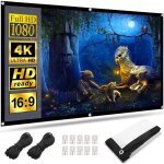 Ecran videoprojecteur 84 poucesdouble face portable murale ecran de projection anti - plis 4k full hd ...
