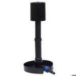 cumoire de surface dtang - vidaxl - noir - pvc - rglable en hauteur - dbit 8000 - 16000 l / h