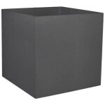 Eda bac  fleurs carr graphit - 57 l - 495 x 495 x 495 cm - gris anthracite