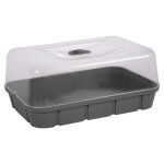 Eda plastiques mini serre de culture - 56 x 38 x 24 cm - gris anthracite