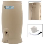 Eda r�cup�rateur deau r�cupo + 1 kit collecteur 80x64x152cm - contenance 500l - beige
