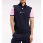 Eden park - polo  manches courtes bicolore - bleu marine - xl