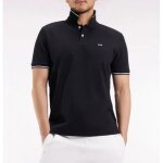 Eden park - polo � manches courtes - noir - m