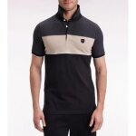 Eden park - polo tricolore manches courtes en piqu� coton stretch gris coupe slim - grf11 - mordor chine ...