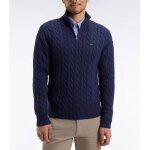 Eden park - pull col camionneur en coton torsad marine - blf27 - l