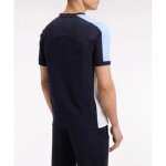 Eden park - t - shirt � manches courtes en coton marine d�coupes color�es - rom - m