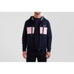 Eden park - eden park - sweatshirt � capuche zipp� en coton rose coupe regular - roc16 - xxl