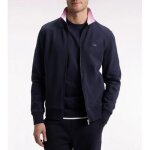 Eden park - sweatshirt zipp� en coton marine broderie 10 coupe droite - bleu marine - 3xl