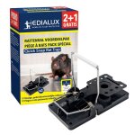 Edialux pi�ge � rats et souris snap pack avantageux - 2 + 1 gratuit tapettes r�utilisables en plastique ...