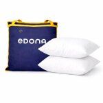 Edona le fabuleux lot 2 oreillers 60x60 cm synth�tique mi - ferme maintien cervical qualit� h�teli�re ...