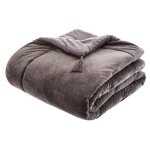 dredon sonia velours gris 80x180cm - atmosphera createur dinterieur