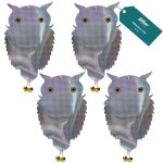 Effaroucheur doiseaux de pigeons de moineaux d�tourneaux dhirondelles - 4 morceaux de hibou hologramme ...