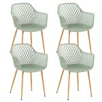 Eggree lot de 4 chaise salle a manger avec accoudoir convient pour la salle � manger le salon la cuisine ...