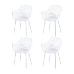 Eggree lot de 4 chaise salle a manger avec accoudoir convient pour la salle � manger le salon la cuisine ...