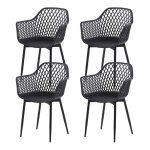 Eggree lot de 4 chaise salle a manger avec accoudoir convient pour la salle � manger le salon la cuisine ...