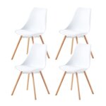 Eggree chaise salle a manger lot de 4 chaise scandinave cuisine lot de 4 moderne rembourr�es avec pieds ...