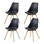 Eggree chaise salle a manger lot de 4 chaise scandinave cuisine lot de 4 moderne rembourr�es avec pieds ...